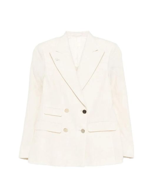 L.b.m. 1911 White Elena Double-Breasted Blazer