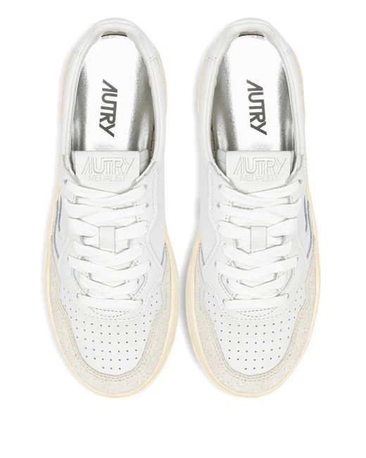 Autry White Platform Low Sneakers