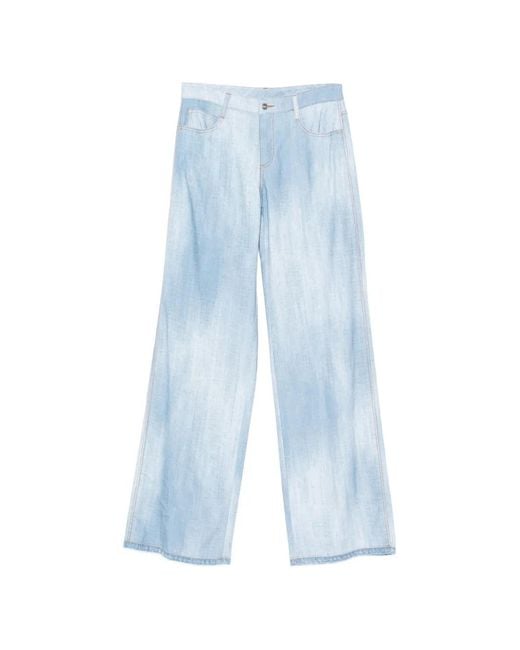 Ermanno Scervino Blue Faded-Effect Jeans