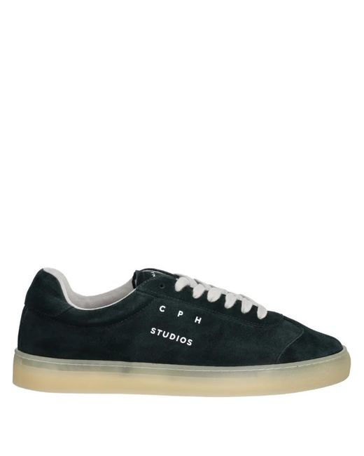 COPENHAGEN Black Lace-Up Sneakers