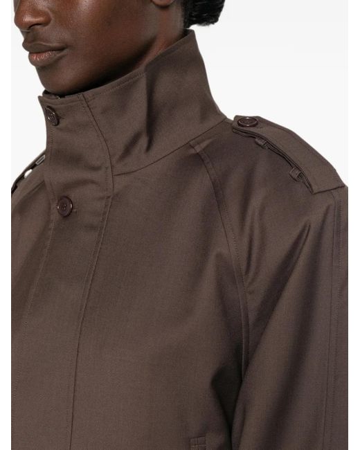 Frankie Shop Brown Kelly Epaulette-Detail Zip-Up Jacket