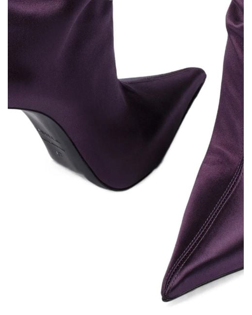 Le Silla Purple Amelia Pointed-Toe Boots