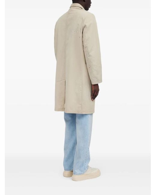 MM6 by Maison Margiela Natural Paint-Splatter Coat for men