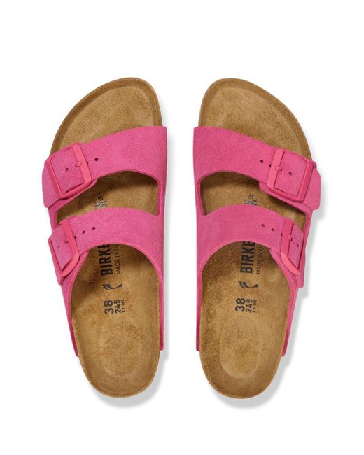 Birkenstock Pink Arizona Double-strap Slides for men