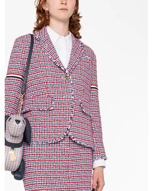 Thom Browne Tweed Jack in het Red