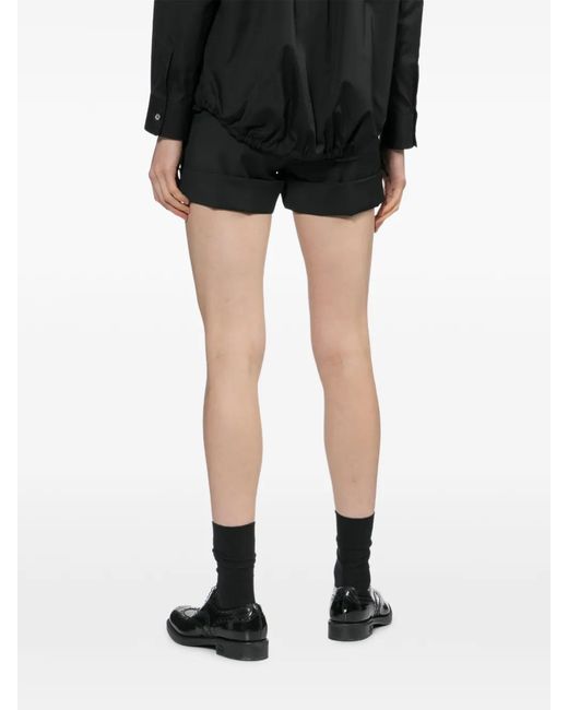 Shorts Con Risvolti di Junya Watanabe in Black