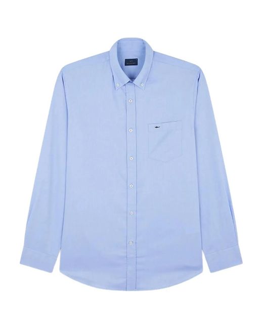 Paul & Shark Blue Button-Down Pocket Shirt for men
