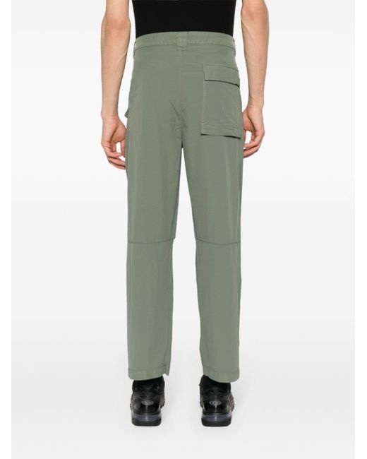 C P Company Green Lens-detail Straight-leg Trousers for men