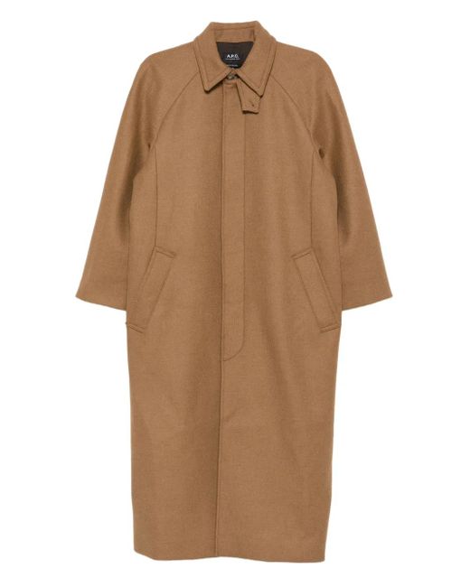 A.P.C. Brown Pocket Wool Coat