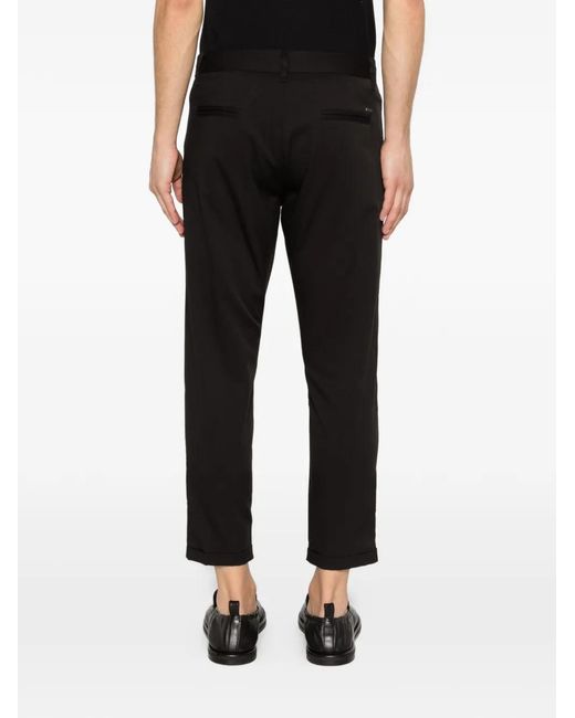 Imperial Black Cuffed Trousers for men