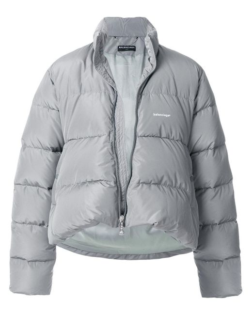 Balenciaga Gray C Shape Puffer Jacket for men