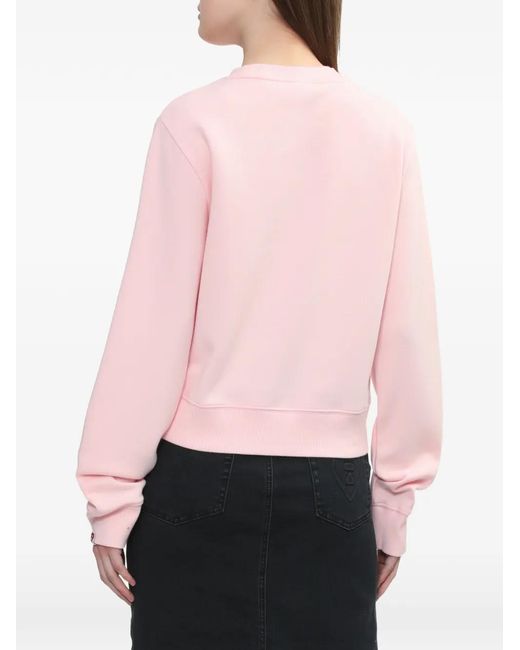 A Bathing Ape Pink Camouflage-Print Crew-Neck Sweater