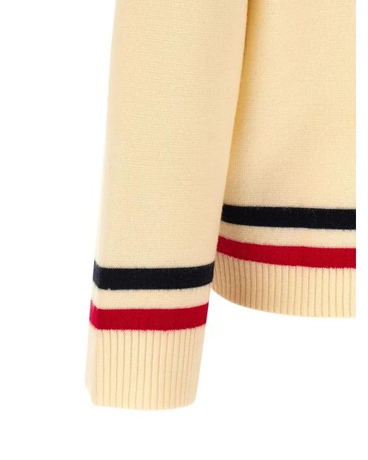 Marni Natural Embroidery V-Neck Sweater for men