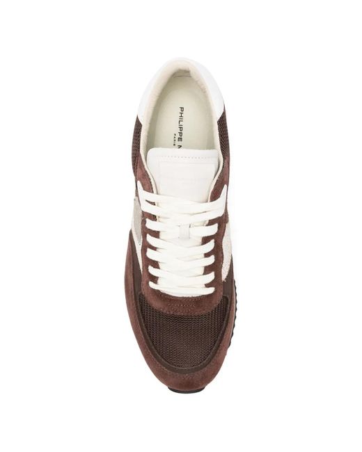 Philippe Model Brown Blville Logo Sneakers for men