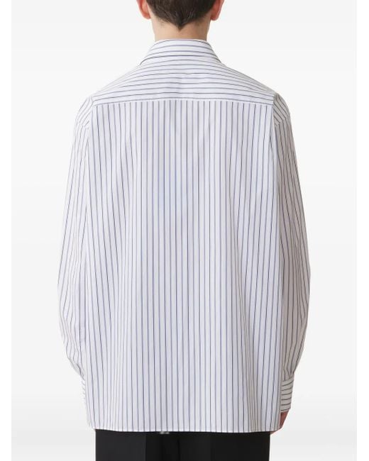 Lanvin White Pinstripe Shirt for men