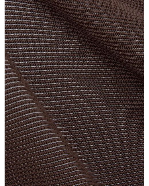 Isa Boulder Brown Ribbed Midi Skirt