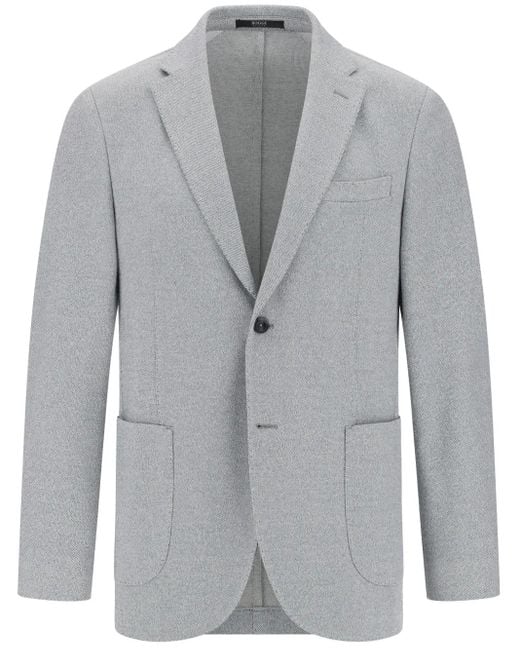 Blazer Con Tasche Applicate di Boggi in Gray da Uomo