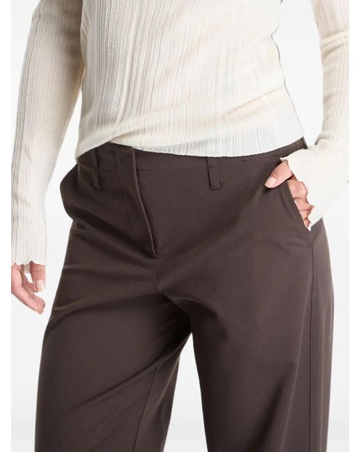 Samsøe & Samsøe Gray Belt-Loop Wide-Leg Trousers