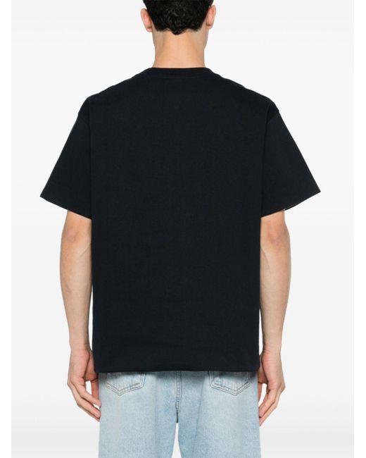 Short-sleeve cotton T-shirt Bottega Veneta de hombre de color Black