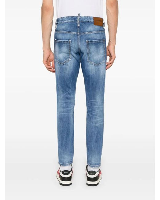 DSquared² Blue Skater Slim-Cut Jeans for men