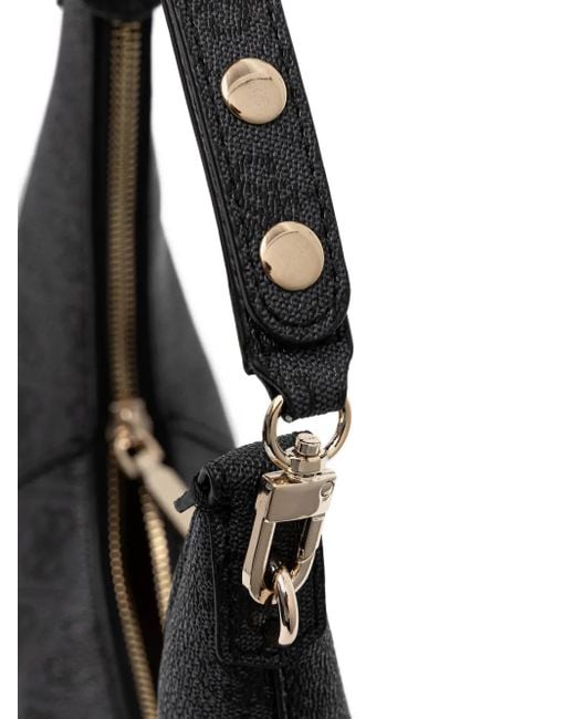 Bolso shopper Monogram con cremallera Guess de color Black