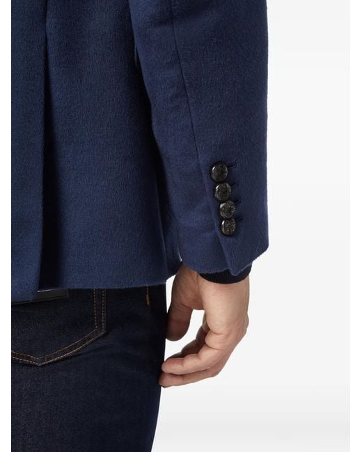 Billionaire Blue Crest Single-Breasted Blazer for men