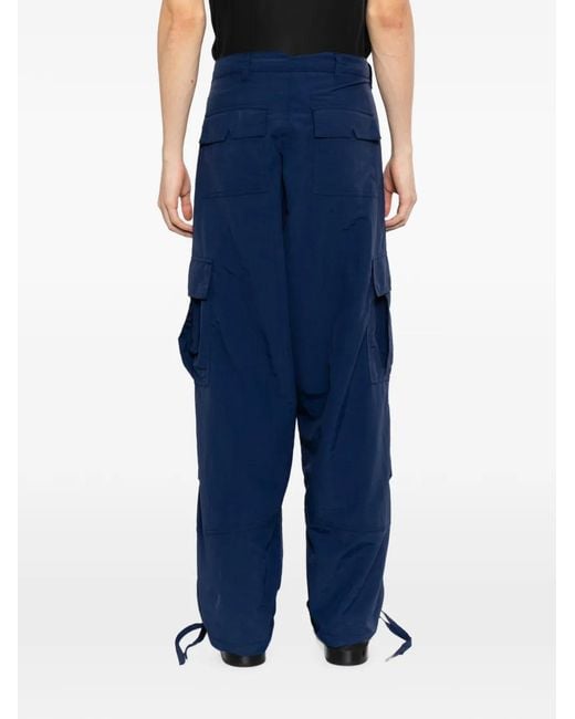 Rhude Blue Parachute Cargo Pants for men