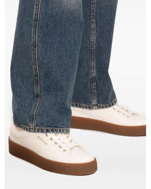 Bogner White Lucerne Shearling-Lined Sneakers