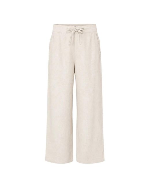 Exit Society White Drawstring Wide-Leg Trousers for men