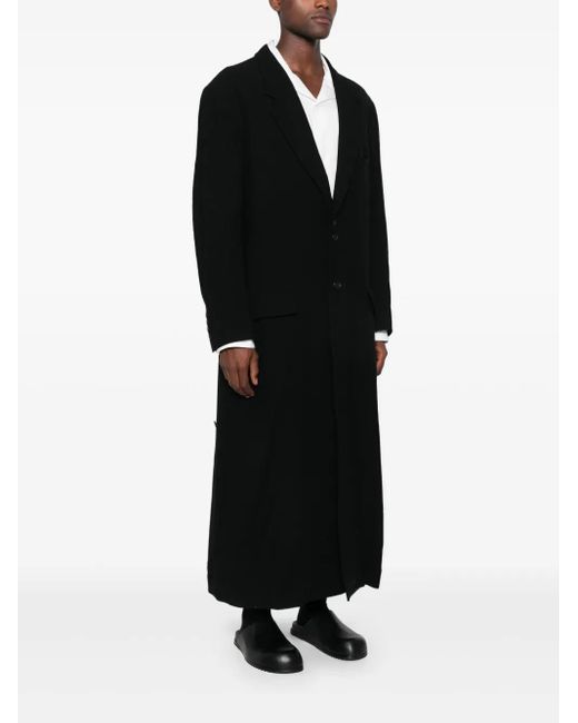 Yohji Yamamoto Black Wool Coat for men