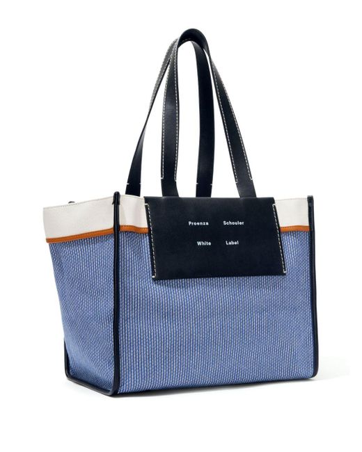 Grand sac à main Morris à fines rayures Proenza Schouler en coloris Blue