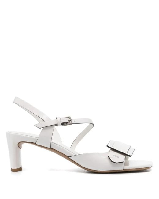 Roberto Del Carlo White 55Mm Moore Patent Leather Sandals