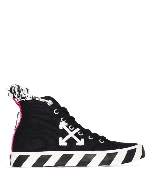 Off white high top sneakers black Clearance