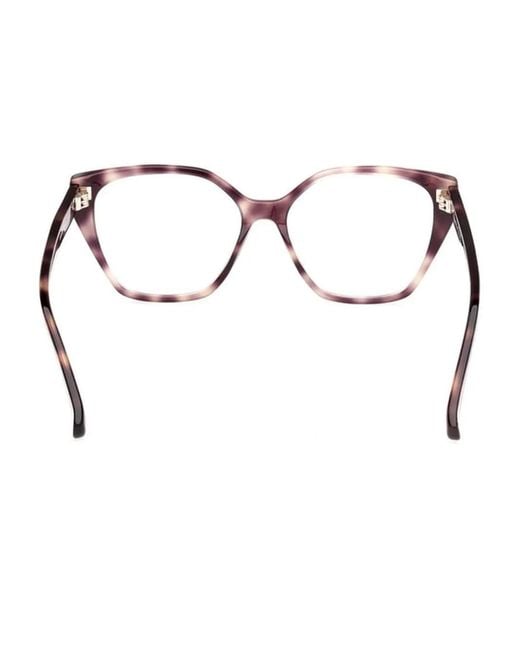 Max Mara Eyewear Natural Tortoiseshell-Effect Cat-Eye Glasses