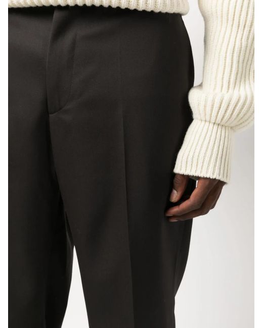Jil Sander Black Tapered-Leg Tailored Trousers for men