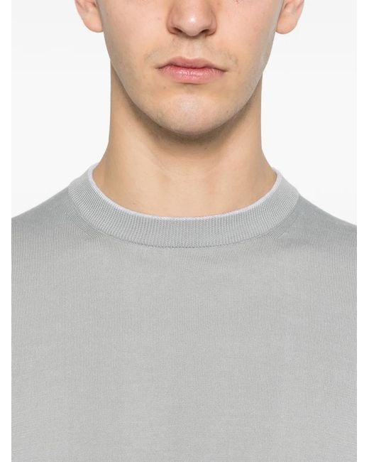 Eleventy Gray Long-Sleeve Sweater for men