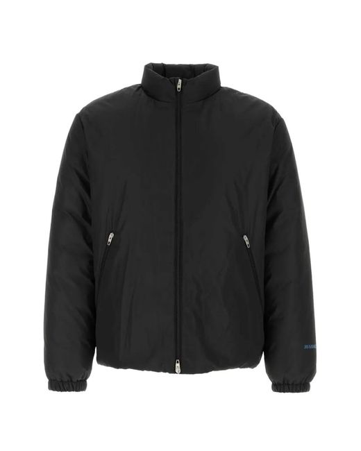 Jil Sander Black Zip-Up Padded Jacket for men