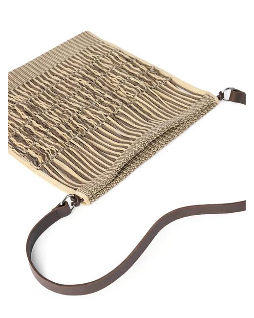 Lemaire Natural Large Crossbody Filt Net Shopping Bag