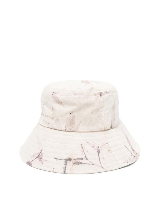 Feng Chen Wang White Patterned Bucket Hat for men
