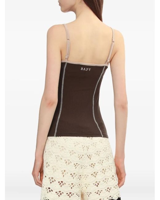 Top A Coste Con Borchie di BAPY BY *A BATHING APE® in Brown