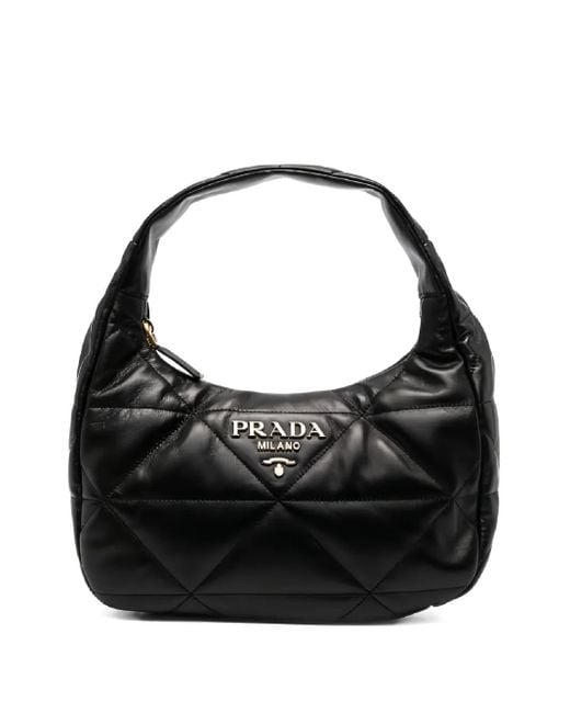 Prada Black Gesteppter Spectrum Tote Bag