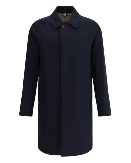 Single-Breasted Coats Burberry de hombre de color Blue
