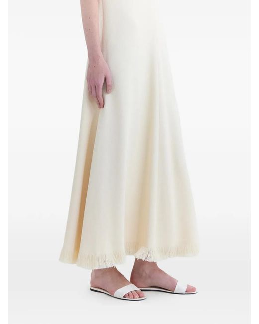 FFORME White Heloise Fringed Maxi Dress