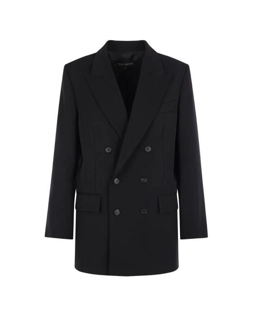 Ter Et Bantine Black Double-Breasted Wool Blazer