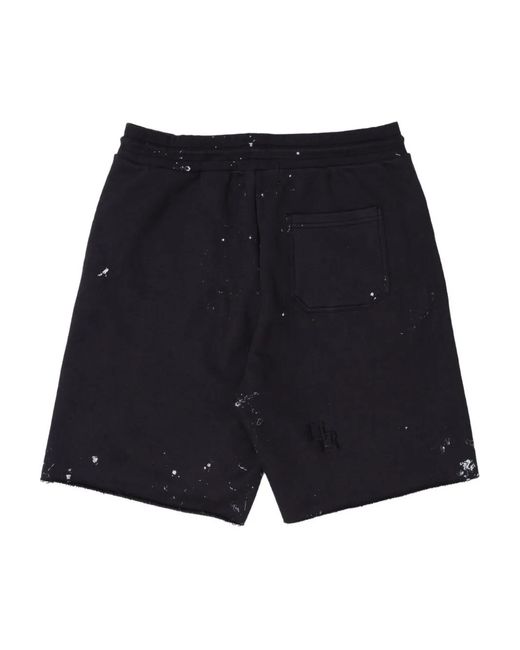 DOMREBEL Blue Paint-Splatter Sweatshorts for men