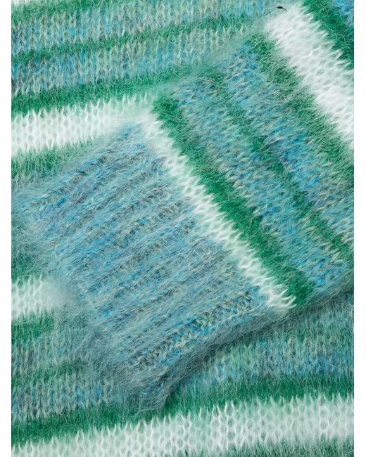 メンズ Marni ストライプ カーディガン Green