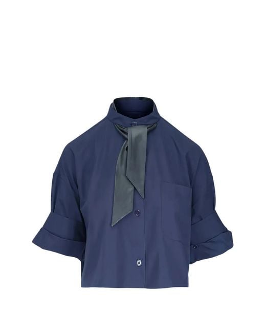 Twp Blue Chemise Ex On Repeat À Détail Noué En Cuir