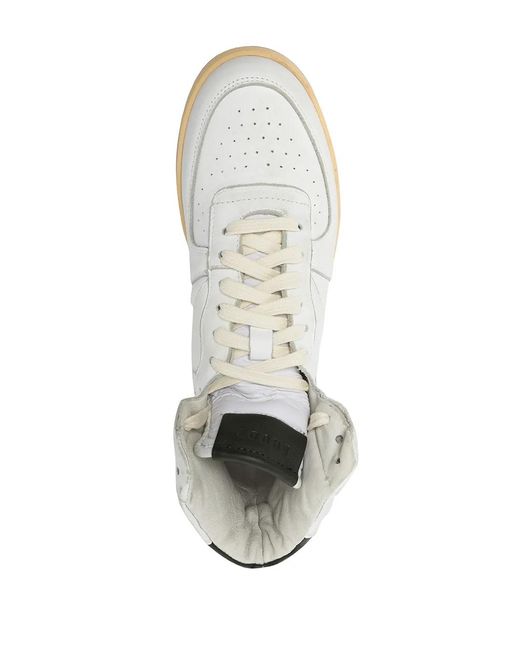 Rhude White Rhecess-Sky Hi-Top Sneakers for men