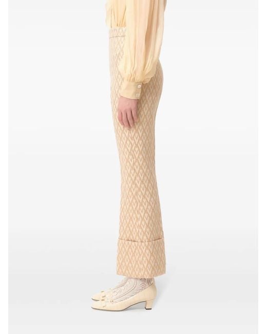 Valentino Garavani Natural Toute La V Lurex Jacquard Trousers