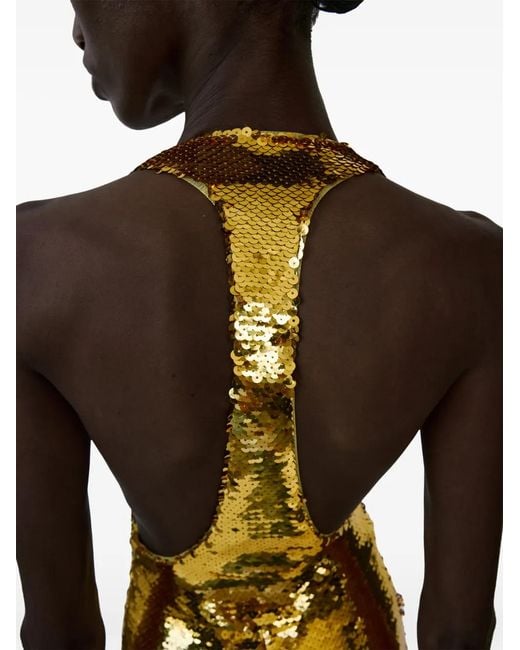 The New Arrivals Ilkyaz Ozel Metallic Olympia Sequin-Embellishment Maxi Dress